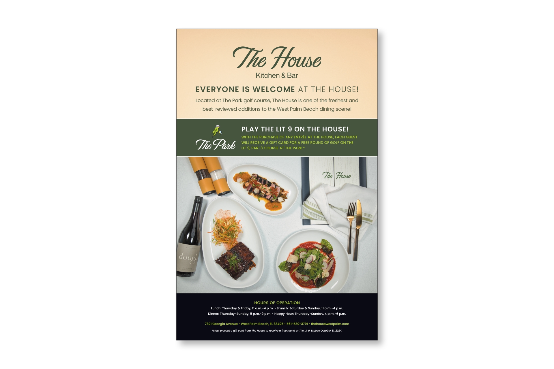 The House Kitchen & Bar ad